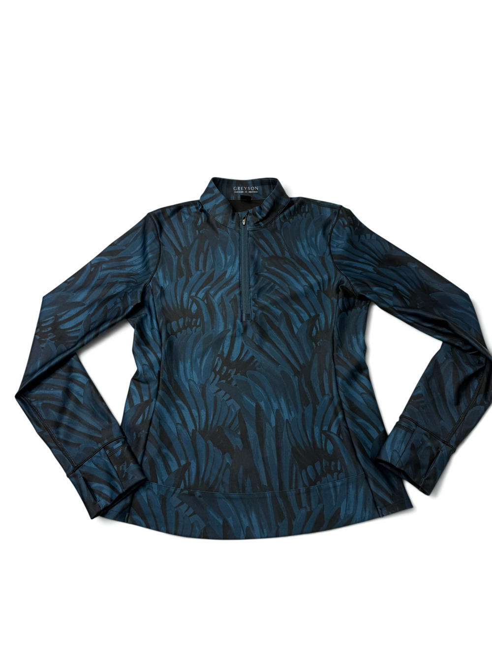 Greyson Camo Feather Halley II 1/4 Zip Pullover Womens Medium Golf Athletic Run
